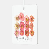 Unicorn Mix Zinnia Collage Ornament Aus Metall (Vorderseite links)