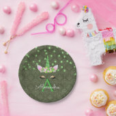Unicorn Monogram Green St. Patrick's Day Pappteller (Party)