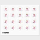 Unicorn Monogram J Custom Stickers (Blatt)