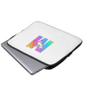 Unicorn Monogram Letter M Initial Niedlich Girls B Laptopschutzhülle (Vorne Knopf)