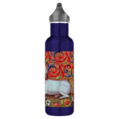 UNICORN MONOGRAM Roter Blauer Wirbel Edelstahlflasche (Rechts)