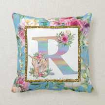 Unicorn-Monogramm-Pillow
