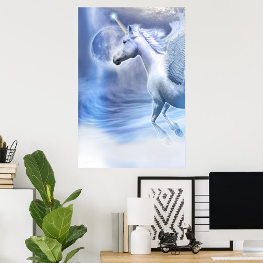 UNICORN MOON FLUG POSTER (Heimbüro)