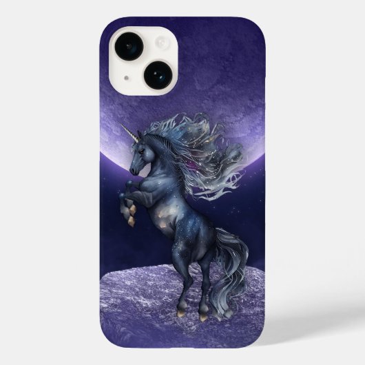 Unicorn Moon Lila Case-Mate iPhone Hülle (Rückseite)