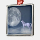 Unicorn Moon Magic Ornament Aus Metall (Links)