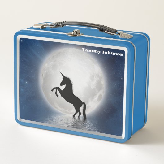 Unicorn Moon Metall Brotdose (Vorderseite)