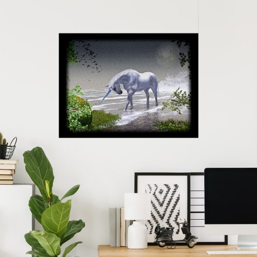 Unicorn Moon Poster (Heimbüro)
