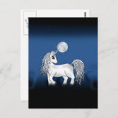 Unicorn Moon Postkarte (Vorne/Hinten)