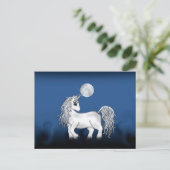 Unicorn Moon Postkarte (Stehend Vorderseite)