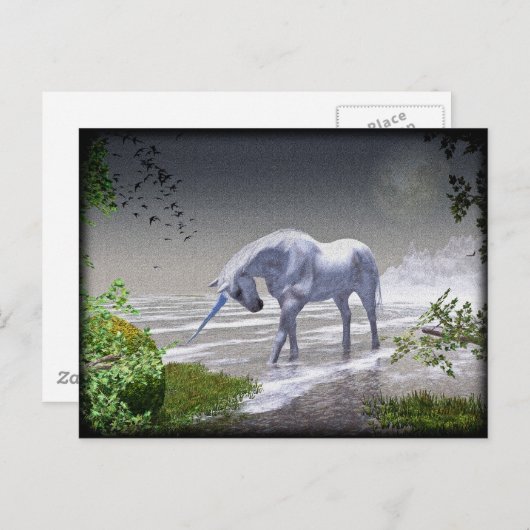 Unicorn Moon Postkarte (Vorne/Hinten)