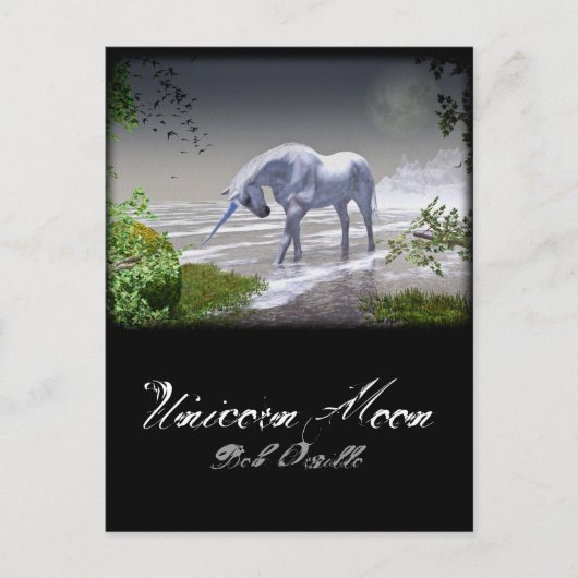 Unicorn Moon Postkarte (Vorderseite)