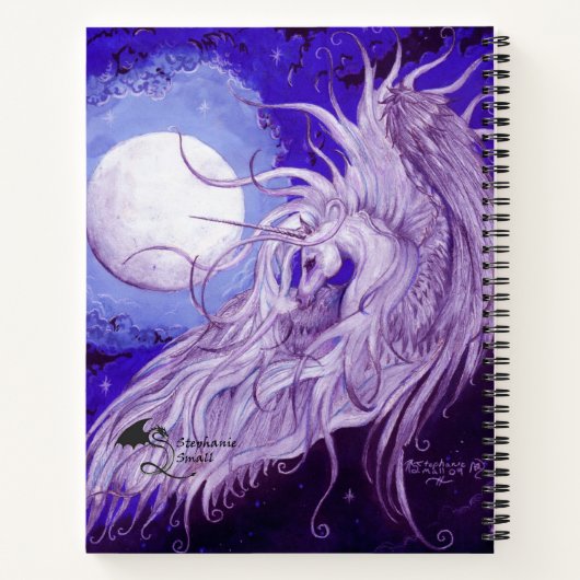 Unicorn Moon Sketchbook Notizblock (Rückseite)