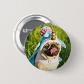 Unicorn-Mops Button (Vorne & Hinten)