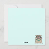 Unicorn-Mops Feiertagskarte (Rückseite)