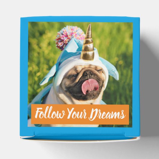 Unicorn-Mops Geschenkschachtel (Oben)