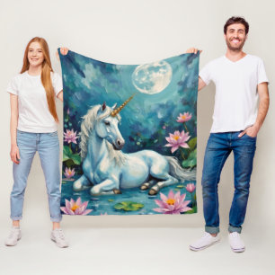 Unicorn Mystic Garden Fleecedecke