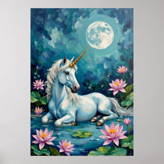 Unicorn Mystic Garden Poster (Vorne)