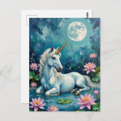 Unicorn Mystic Garden Postkarte (Vorne/Hinten)
