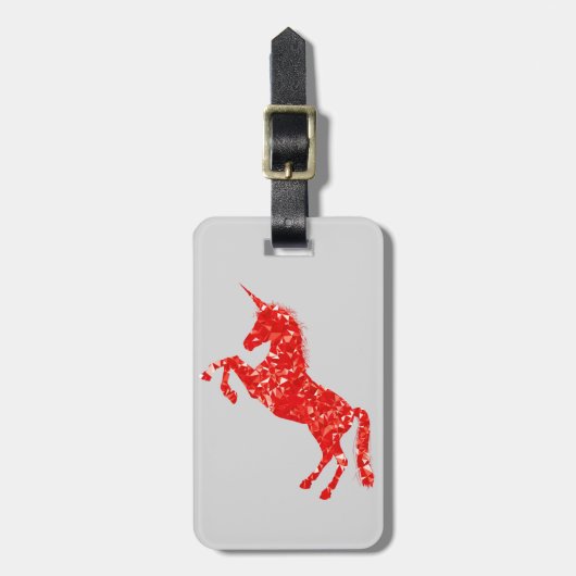Unicorn Mythische Kreaturenmärchen Gepäckanhänger (Vorderseite vertikal)