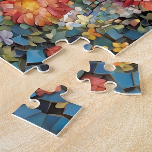 Unicorn Mythisches Pferdefloralpuzzle Puzzle (Seite)