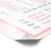 Unicorn Name Game Birthday & Baby Shower Fotodruck (Ecke)