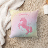 Unicorn Name Kinderzimmer Kids Room Decor Regenbog Kissen (Decke)