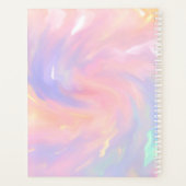 Unicorn Name Monogram Holograph Princess Quinceañe Planer (Rückseite)