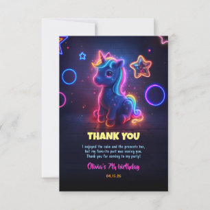 Unicorn Neon Birthday Party Danke