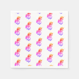 Unicorn Neon Serviette