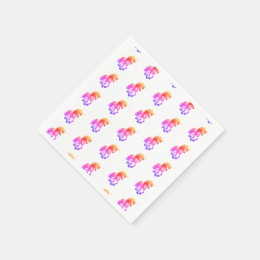 Unicorn Neon Serviette (Ecke)