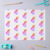 Unicorn Neon Wrapping Paper Flat Sheet Set of 3 Seidenpapier (Basteln)