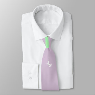 Unicorn neongrün-lila zweifarbige lila pastel krawatte