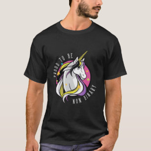 Unicorn Nichtbinär Pride Enby Genderqueer Non Bina T-Shirt