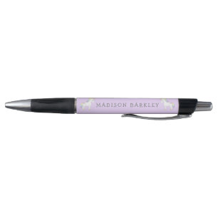 Unicorn Niedlich Kids Pastell Pens mit Name Kugelschreiber