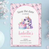 Unicorn Niedlich Magical Birthday Party Save The Date