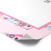 Unicorn Niedlich Magical Birthday Poster Begrüßung (Ecke)