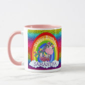 Unicorn Niedlich Rainbow Glitzer Tasse (Links)