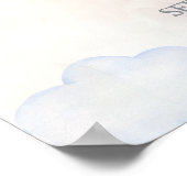 Unicorn Niedlich Watercolor Poster Begrüßungszeich (Ecke)