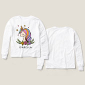 Unicorn Niedlich Whimsical Girly Personalisiert Na (Design Vorderseite & Rückseite)