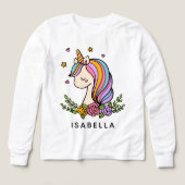Unicorn Niedlich Whimsical Girly Personalisiert Na (Design Vorderseite)