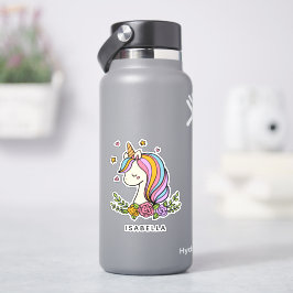 Unicorn Niedlich Whimsical Girly Personalisiert Na Aufkleber