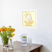 Unicorn Niedlich Whimsical Girly Personalisiert Na Foliendrucke (Ablage(Küche))