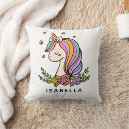 Unicorn Niedlich Whimsical Girly Personalisiert Na Kissen
