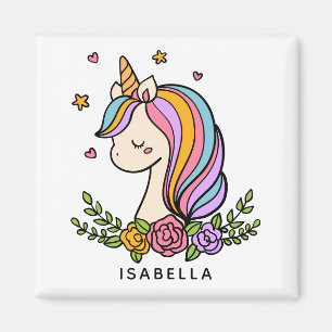 Unicorn Niedlich Whimsical Girly Personalisiert Na Magnet