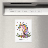 Unicorn Niedlich Whimsical Girly Personalisiert Na Magnet (In Situ (Geschirrspüler))