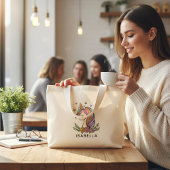 Unicorn Niedlich Whimsical Girly Personalisiert Na Mini Stoffbeutel