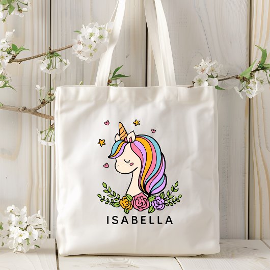 Unicorn Niedlich Whimsical Girly Personalisiert Na Tragetasche