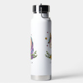 Unicorn Niedlich Whimsical Girly Personalisiert Na Trinkflasche (Links)