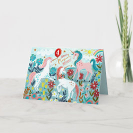 Unicorn niedliche Mädchen Geburtstagskarte Karte