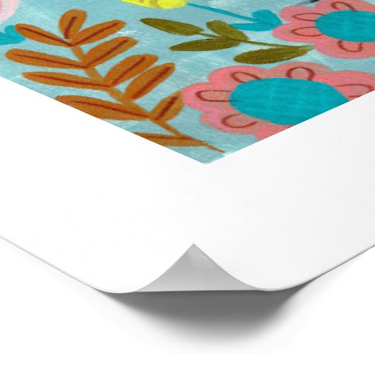 Unicorn, niedliche Regenbogenmädchen Poster (Ecke)